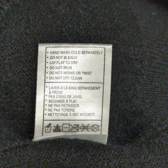 Quince Black Long Sleeve Cashmere Cardigan Sweater V Neck Size XL - Picture 5 of 6